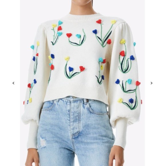 Alice + OliviaWendell puff-sleeve jumper